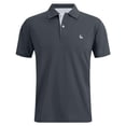 thumbnail image 2 of LTTVQM Polo Shirts for Men Short Sleeve Classic Fit Button Down Golf Shirts Loose Fit Breathable T-Shirt Performance Business Clothing Dark Gray 2XL, 2 of 8