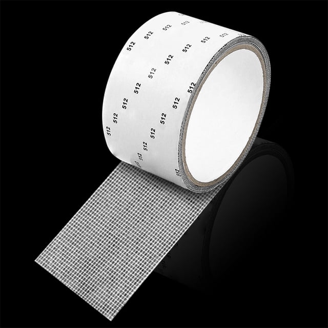 Wosthever Cinta de reparación de parche de pantalla de ventana, adhesivo fuerte transpirable, cintas de agujeros de fibra de vidrio de 3 capas, Cubiertas para muebles de jardín Blanco
