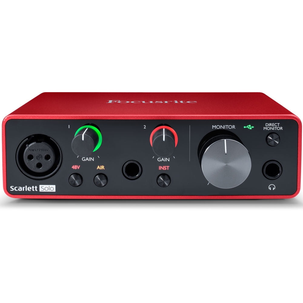 Focusrite Scarlett 2i2 2x2 USB Audio Interface with Creative Music Software  Kit with Mackie CR3-X Pair Studio Monitors 24 Pack Acoustic Soundproof S 