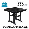 thumbnail image 3 of S-HOME Patio Dining Table with Umbrella Hole, Perfect for Outdoor Dining in Your Yard or Lawn Area，Black, 3 of 9