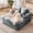 Grey, variant on Oversized Chaise Lounge Sofa Bed with Cup Holders, 57.5” Modern Corduroy Couch, Multi-Functional Sleeper Chair with 4 Pillows for Living Room, Bedroom, Apartment