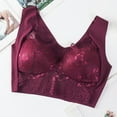 thumbnail image 2 of Penkiiy Women Bras Woman's Thin Adjustment Chest Shape Plus Size Bra Underwear No Rims Wine Bras, 2 of 3