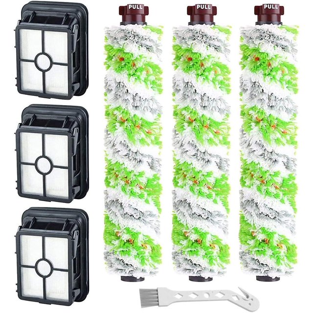 Juego De 3 Rollos De Repuesto Para Mascotas Multisuperficie 2460 + 3 Filtros De Vaco 1866 Compatibles Con Bissell Crosswave Pet Pro 2306a Y 1785 Serie