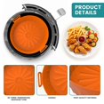 thumbnail image 5 of Air Fryer Accessory, 4pcs Air Fryer Silicone Pot, Basket (20cm), Collapsible Design Replacement Greaseproof Airfryer Liners, Microwave, Cake Mold, 5 of 5