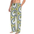 thumbnail image 3 of Mens Pajama Pants - Soft Sleep & Lounge Pants for Men, lemon leaves Sicilian style Cuteness Casual PJ Bottoms Pants with Pockets, 3 of 5