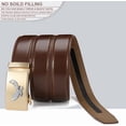 thumbnail image 2 of YOORAN Men's Leather Ratchet Belts 2 Pack Adjustable Click Belt Set for Dress & Casual, Custom Fit 1 3/8" (35mm) -Trim to Fit, 2 of 6