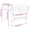 thumbnail image 2 of vidaXL Chesterfield Sofa Chair Brown Fabric, 2 of 5