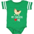 thumbnail image 3 of Inktastic My Chickens Love Me Boys or Girls Baby Bodysuit, 3 of 5