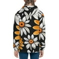 thumbnail image 6 of Pofeuu Yellow White Daisy Pattern Print Teenage Zipper Hoodie Sweatshirts Hooded Casual Jackets With Pocket For Boys Girls-Small, 6 of 6