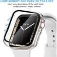 thumbnail image 5 of Southwit Compatible for Clear Apple Watch Band 45mm 44mm 42mm 41mm 40mm 38mm Ultra, Men Women Watch Band with Case Sport Jelly Transparent Strap for iWatch Series 8 7 6 5 4 3 2 1 SE, 5 of 5