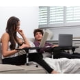 thumbnail image 3 of Husband Pillow - Lap Desk Grey Large Wood Top - Fits Up to 17" Laptop - with Dual Cushion, Wrist Rest & Built-in Mouse Pad, Portable Laptop Stand for Bed, Multifunctional Slot for Tablet, Pen & Phone, 3 of 5