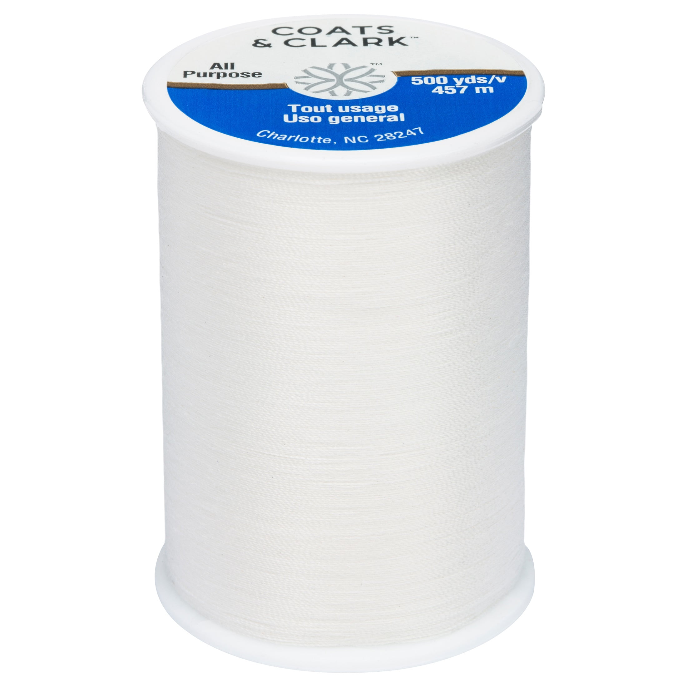 Coats & Clark All Purpose Winter White Polyester Thread, 500 Yards