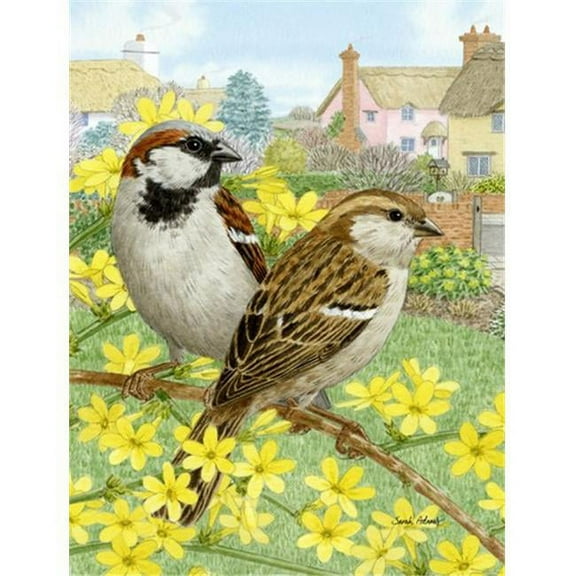 House Sparrows Flag Garden Size