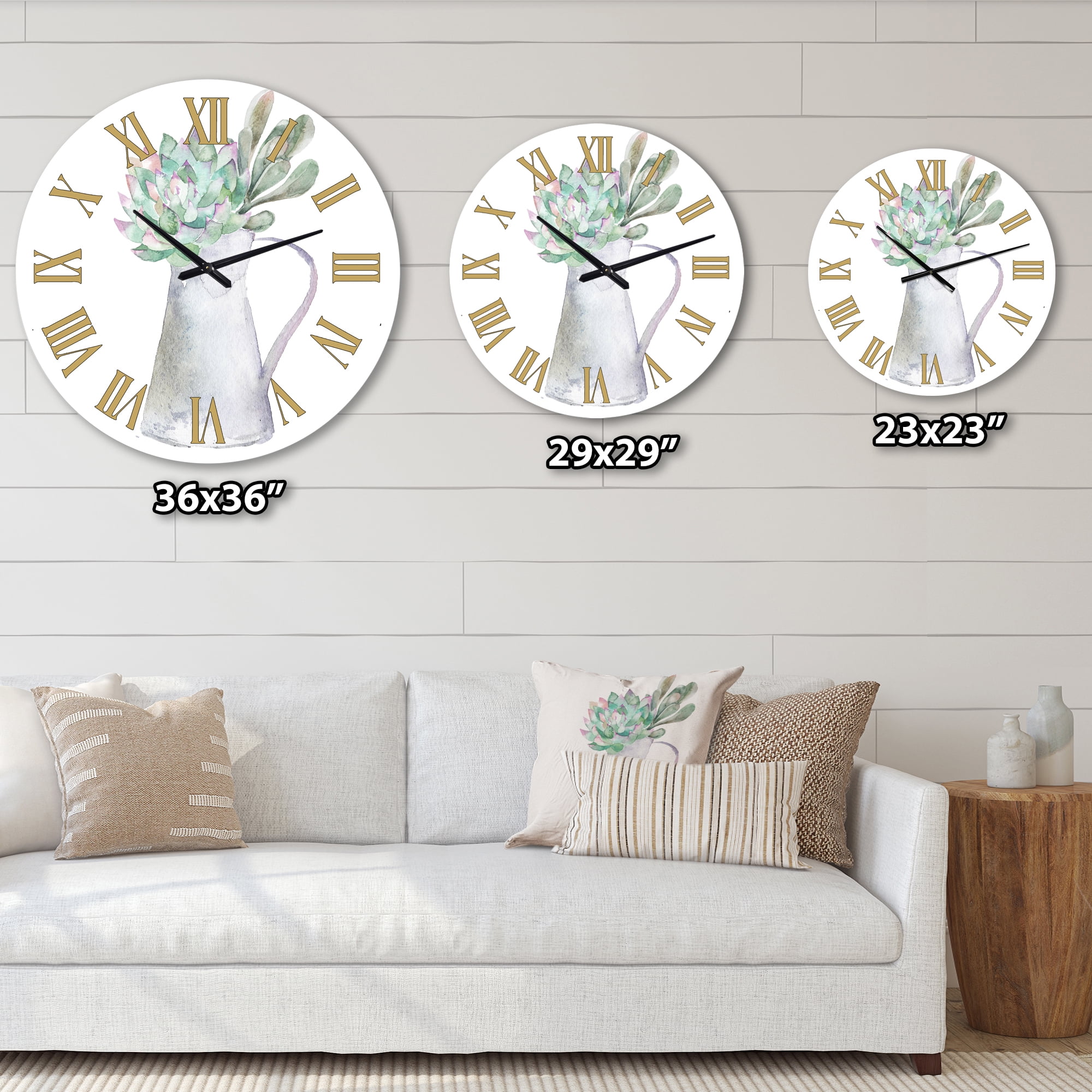 Designart 1" Quartz Traditional Wall Clock