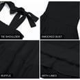 thumbnail image 3 of Women's Summer Spaghetti Strap Sleeveless Square Neck Ruffle A Line Swing Mini Dress, 3 of 6