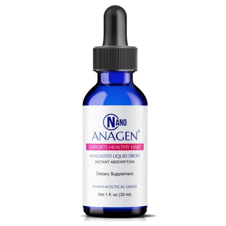 Nanoceutical Solutions: Nano Anagen, 30ml INSTANT Absorption, Promotes Healthy Hair, Aid in Pregnancy Hair Loss, Protect Against Oxidative Stress, Promote Cellular Energy Production. VEGAN, GMO FREE,