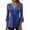 Blue, variant on QASIEATN Womens Tops Dressy Casual V Neck Button Down Shirts Pleated Flowy Loose Flare 3/4 Sleeve Tunic Blouse Fall Fashion Outfits