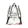 thumbnail image 6 of Rocae Home Sweet Home Floral for Durable Canvas Backpack Leisure Large Bag Travel Rucksack Multi-function Backpack Small, 6 of 8