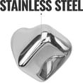 thumbnail image 3 of Southern Homewares Heart Shape Stainless Steel Chilling Ice Cubes Reusable For Whiskey Wine Beverage Set of 4, 3 of 6