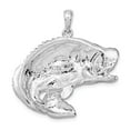 thumbnail image 4 of Sterling Silver Largemouth Bass Pendant Necklace for Men and Women, Detailed Fish Jewelry with Scales and Fins, Outdoor Nature Symbol for Anglers and Fishing Enthusiasts, 4 of 6