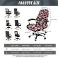 thumbnail image 6 of FKELYI Pink Leopard Print Office Chair Cover Removable Computer Chair Slipcover Washable Swivel Rotating Boss Chair Protector for Armchair Home Decoration, Large, 6 of 6