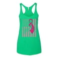 thumbnail image 2 of Wild Bobby, AmericanFlag Awareness Tri-Blend Racerback Tank Top, Envy, Small, 2 of 3