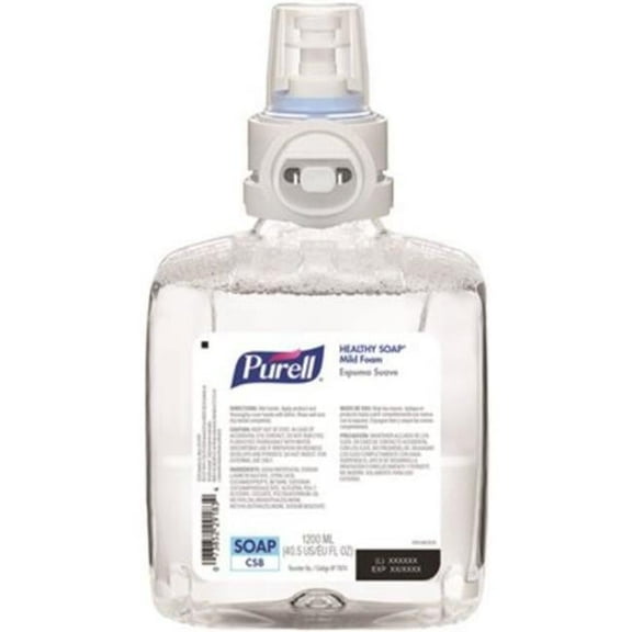 1200 ml Purell Fragrance-Free Mild Foam Healthy Hand Soap - Dispenser Refill - Case of 2