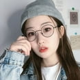 thumbnail image 3 of CAROOTU Metal Round Frame Blue Light Color Changing Flat Glasses Fashion Simple, 3 of 6