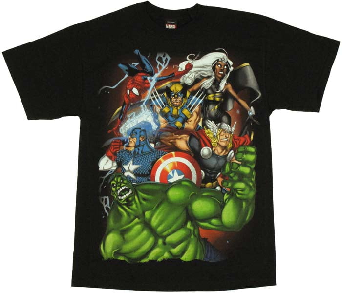 Marvel Action Six Group T-Shirt - Walmart.com