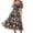 Black, variant on ZZwxWA Women Summer Dresses 2025 Casual Flowy Beach Square Neck Puff Short Sleeve Smocked Back Boho Floral Long Maxi Dress