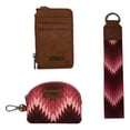 thumbnail image 5 of Wrangler Aztec Keychain Wristlet Wallets for Women Western Dual Pouch Wristlet Credit Card Holder Wallet with Zipper Pocket, Geometric-Dark Pink, 5 of 7