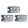 thumbnail image 1 of Caja de conexiones oculta de chapa de hierro galvanizado para proyectos eléctricos, caja de conexiones externa de metal, 3 piezas, 1 of 6