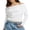 White, variant on LMLYSoH Women's Off Shoulder Sweaters Classic Long Sleeve Solid Color Knit Pullover Slim Fit Tops