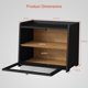 thumbnail image 2 of Panera negra para encimera de cocina, recipiente grande para almacenar pan casero, organizador de panera de madera de estilo rústico para esquina de encimera de cocina, armario, despensa, alacena, 2 of 7