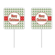 Merry Christmas Tree & Snowflake Cupcake Picks 24 Pack