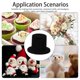 thumbnail image 3 of 20pcs Tops Hat Doll Ornament Doll Hat Decor Snowman Doll Fabric Hat Decor, 3 of 3