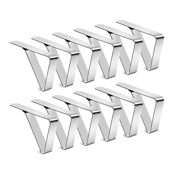 Tablecloth Clips (12 Pack) – 304 Stainless Steel Outdoor Table Clips, Heavy Duty for Picnic, Patio, Wedding & Party