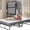 75X46" Slats, variant on Folding Bed with Mattress Full Size 75 X 54 inch for Adults Extra Large Foldable Rollaway Portable Fold Up Guest Spare School Holiday Hotel Bed 5" Memory Foam Mattress on Wheels