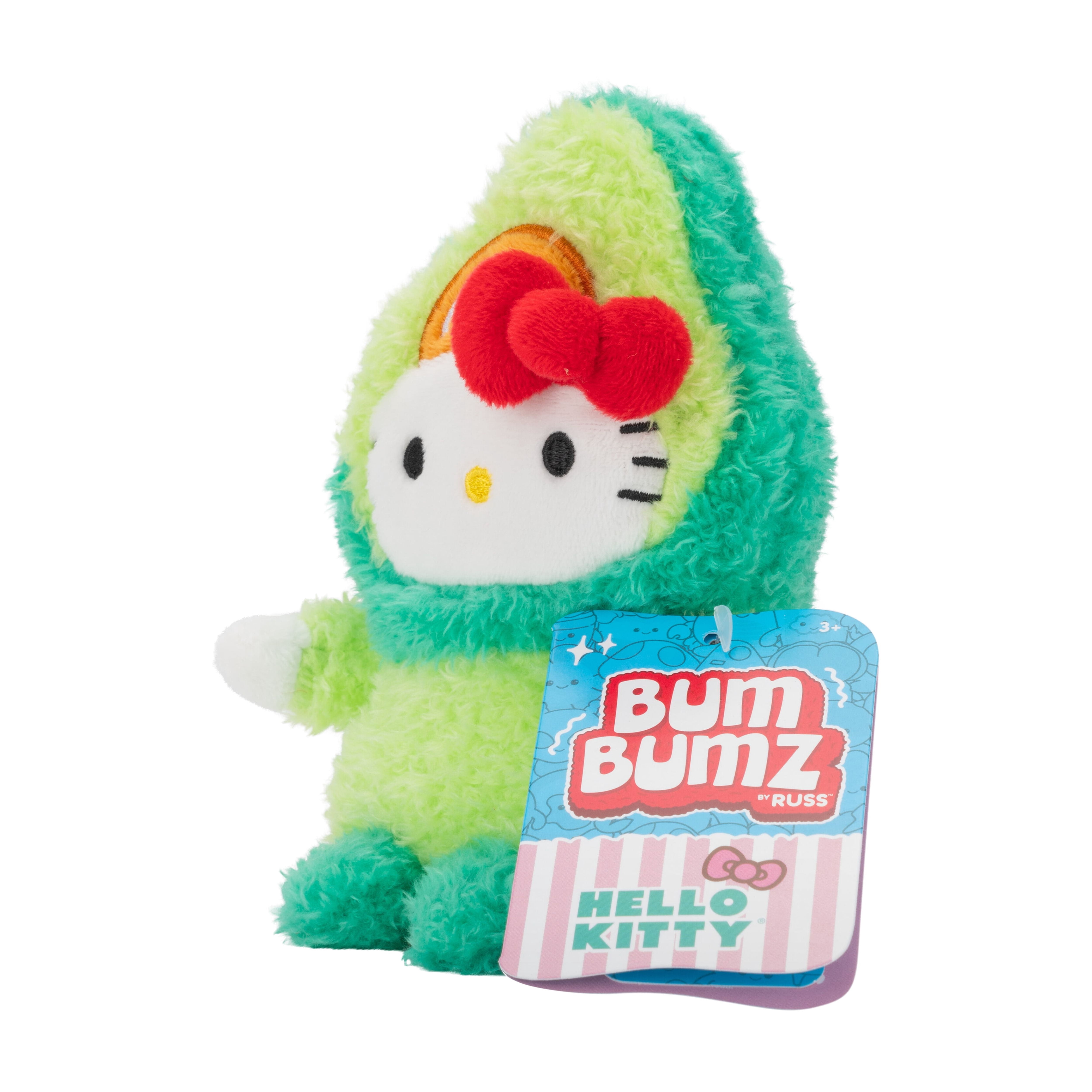 BumBumz by Russ 4.5-Inch Hello Kitty Avocado Plush Toy, Sanrio Licensed