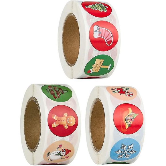 Cadeau de Noël, Autocollants de Cadeaux de Noël Auto-Adhésifs Baobao