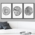 thumbnail image 2 of wall26 Framed Wall Art Print Set Black and White Wood Grain Tings Nature Wilderness Digital Art Modern Art Rustic Scenic Colorful for Living Room, Bedroom, Office - 16"x24"x3 Black, 2 of 5