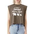thumbnail image 5 of EcoLoom Twice Blessed Mama Bear Cap Sleeve Muscle Crop Shirt Women Sleeveless Baby Tee, 5 of 5