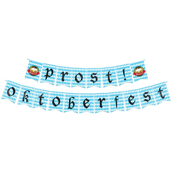 CIMAXIC Party 1 Set Oktoberfest Party Decors Hanging Banners Party Supplies (Assorted Color),7.48"X5.51"X0.04"
