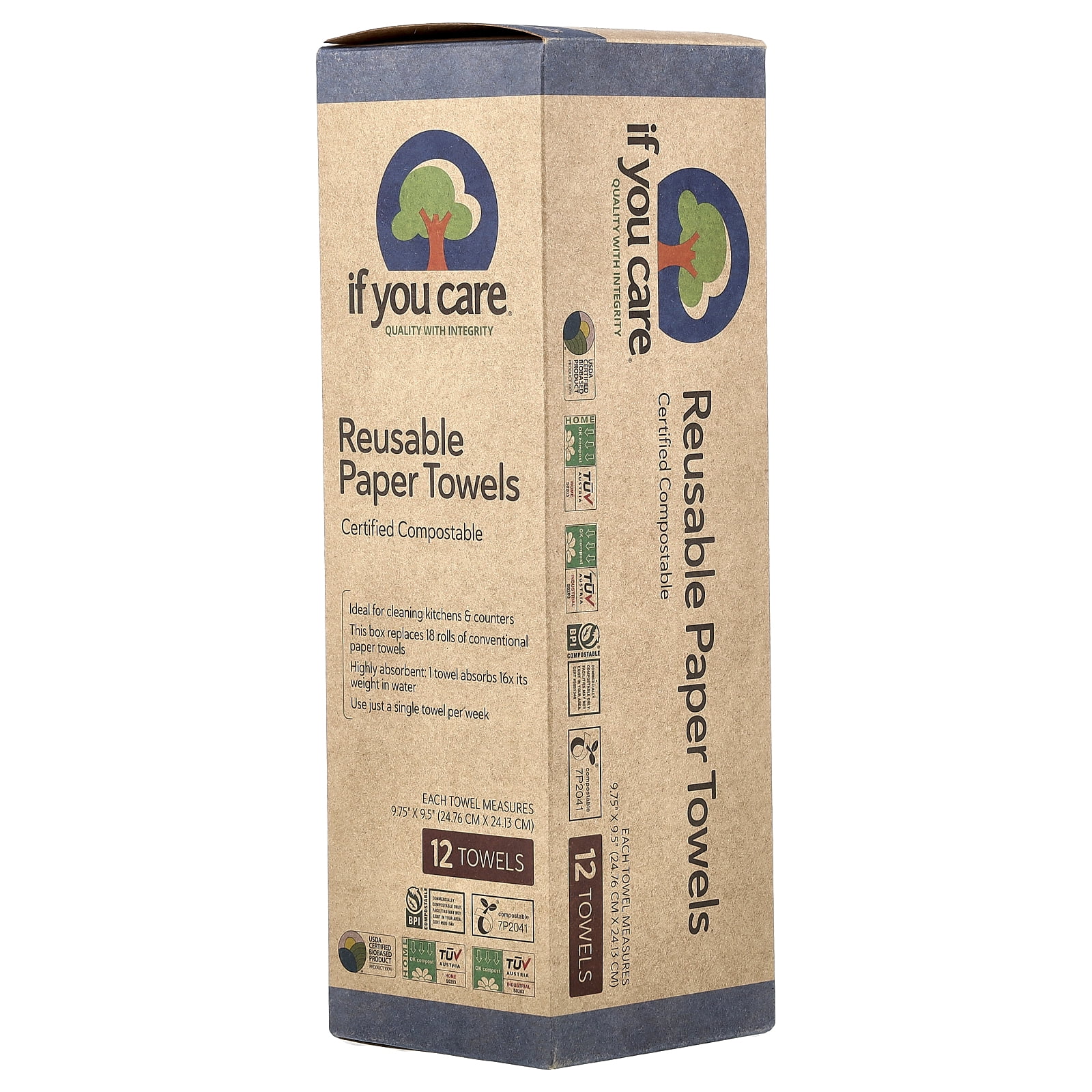 If You Care Reusable Paper Towels, 12 Towels