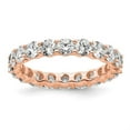 thumbnail image 4 of Diamond2Deal 14K Or Rose 3 cttw Diamant Éternité Complète pour Femmes Taille 8, 4 of 7