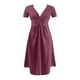 thumbnail image 3 of WILLBEST Vestidos Largos Casuales Para Mujer Vestido Casual De Moda Para Mujer, De Manga Corta, Con Cuello En V, Con Sensación De Nudo En El Pecho Y Cintura., 3 of 3