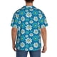 thumbnail image 3 of Fotbe Daisies Flowers Camisa Estampada de Manga Corta para Hombre, Casual de Verano, Estilo Playero, Sin Arrugas-Large, 3 of 5
