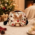 thumbnail image 7 of Christmas Quilted Crossbody Purse, Cute Embroidered Winter Character Shoulder Handbag with Adjustable Strap & Secure Zipper, Festive Casual Daily‑use Sling Bag Holiday Gift for Women and Girls, 7 of 7