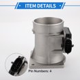 thumbnail image 6 of Unique Bargains Mass Air Flow Sensor Assembly Compatible for Ford Taurus V6 3.0L 94 95,Durable Plastic Metal Silver Tone, 6 of 7