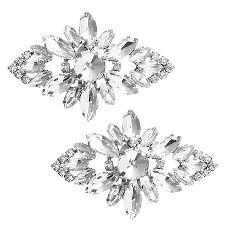 

Wedding Decoration 2 Pcs Crystal Shoe Clip Jewelry Rhinestones Tongs High Heels Bridal Shoes Bride Buckle White Miss